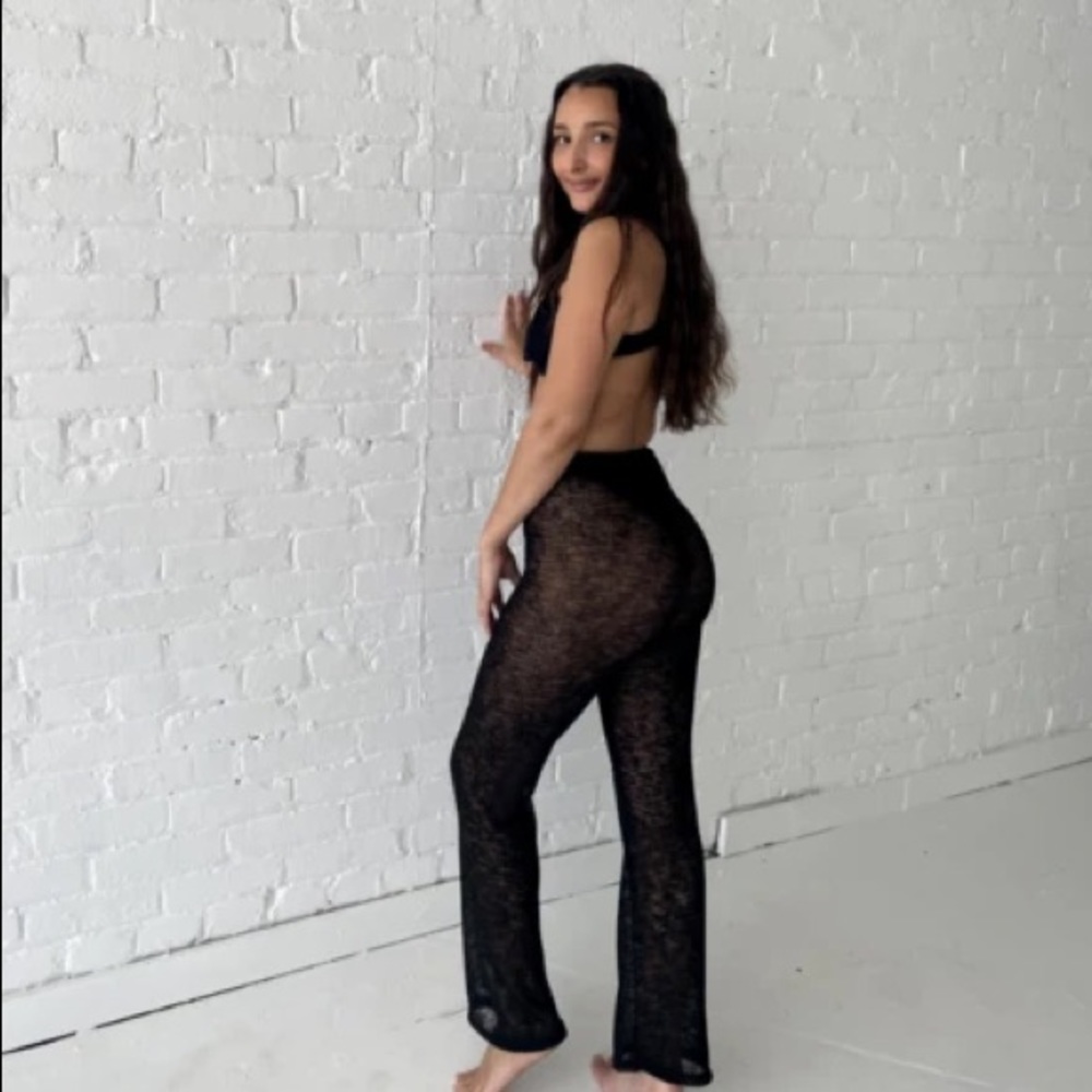 437 sheer pants for beach